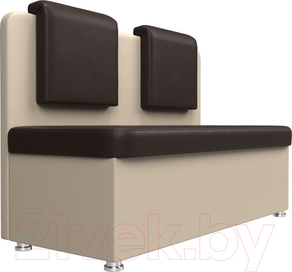 Изображение товара Скамья кухонная мягкая Лига Диванов Маккон 229 2-х местный / 101361 (экокожа коричневый/бежевый)