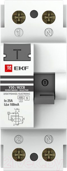 Изображение товара Устройство защитного отключения EKF Basic ВД-40 2P 40А 30мА / elcb-2-40-30e-sim