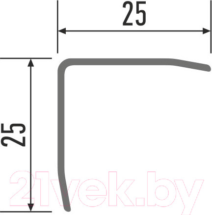Изображение товара Уголок отделочный КТМ-2000 2525-01 М 2.7м (серебристый)