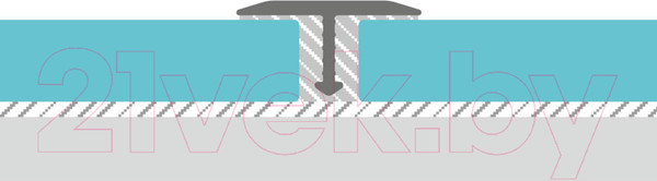 Изображение товара Порог КТМ-2000 318-06 Т-образный М 2.7м (шампань)