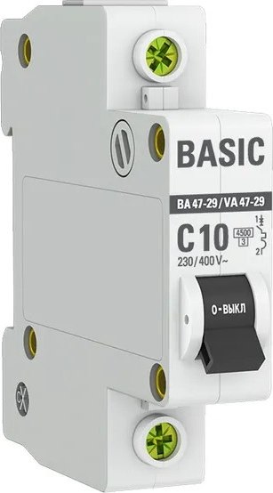 Изображение товара Выключатель автоматический EKF ВА 47-29 1P 10А (С) 4.5кА / mcb4729-1-10C