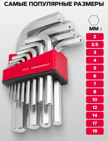 Изображение товара Набор ключей ForceKraft FK-5137