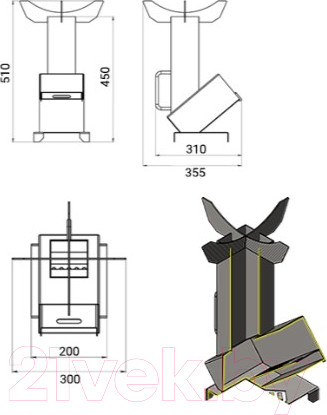 Изображение товара Печь-мангал Везувий Ракета 2 (12)