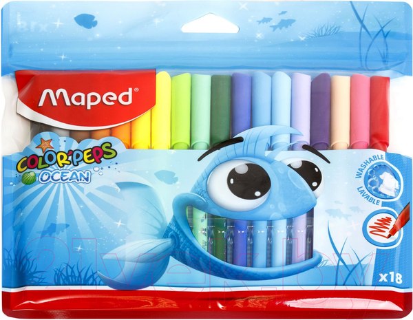 Фломастеры Maped Color Peps Ocean (18шт)