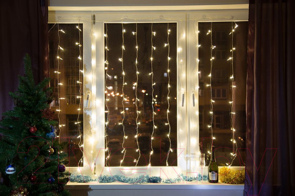 Изображение товара Световой занавес Neon-Night Светодиодный Дождь 235-066 (2x3м, теплый белый)