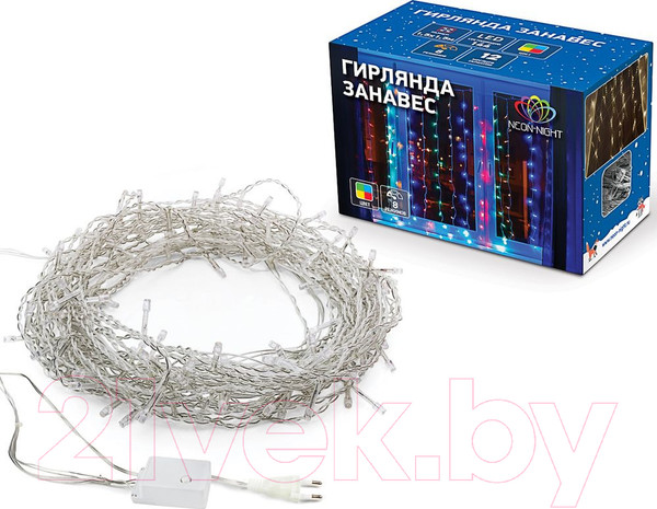 Изображение товара Световой занавес Neon-Night Светодиодный Дождь 235-069 (2x3м, мультиколор)