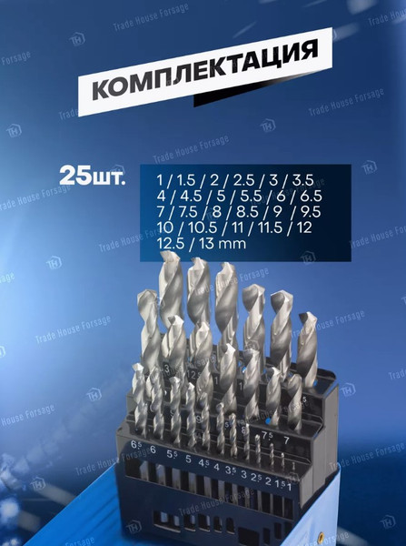 Изображение товара Набор сверл Forsage F-924U25 (29863)