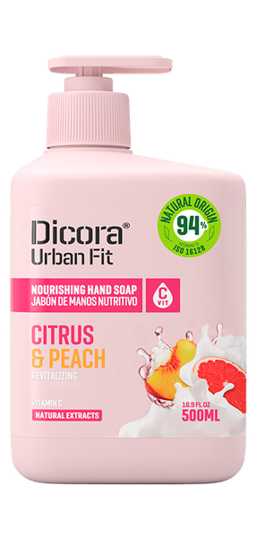 Изображение товара Мыло жидкое Dicora Citrus & Peach с витамином С (500мл)
