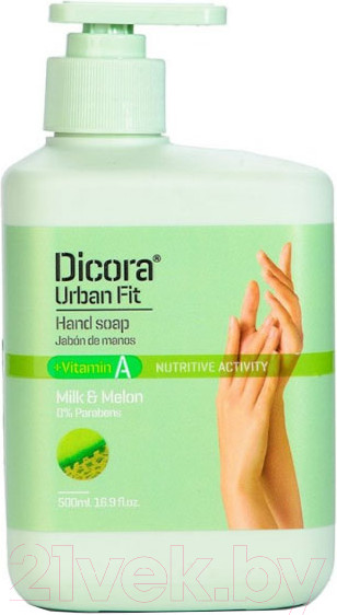 Изображение товара Мыло жидкое Dicora Milk & Melon с витамином А (500мл)
