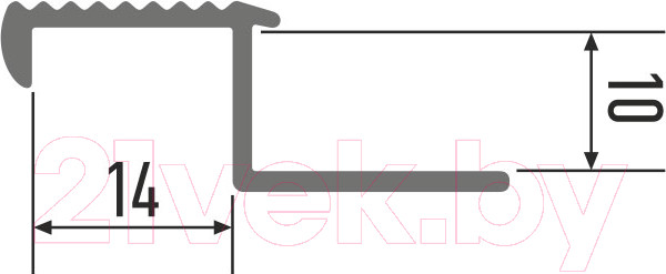 Изображение товара Профиль декоративный КТМ-2000 352-01 М 2.7м (серебристый)