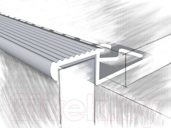 Изображение товара Профиль декоративный КТМ-2000 352-01 М 2.7м (серебристый)