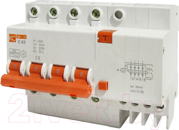 Изображение товара Дифференциальный автомат КС 4Р 40/30 ДА-14