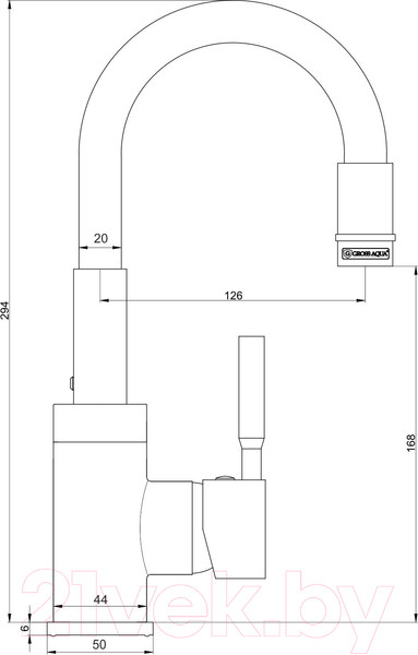 Изображение товара Смеситель Gross Aqua ColorFlex 3241508W