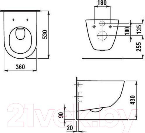Изображение товара Унитаз подвесной Laufen Pro 8209560000001