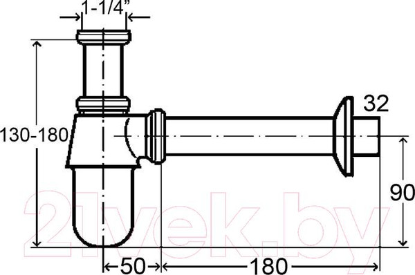 Изображение товара Сифон Viega 100674 (хром)