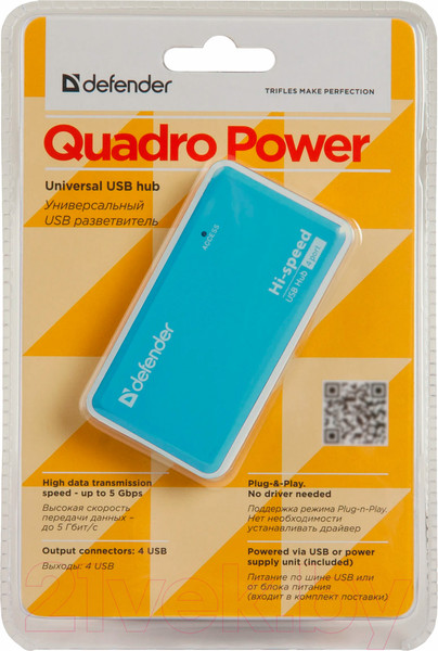 Изображение товара USB-хаб Defender Quadro Power / 83503