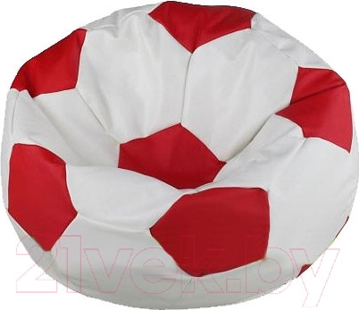 Изображение товара Бескаркасное кресло Flagman Мяч Стандарт М1.3-1009 (белый с красным)