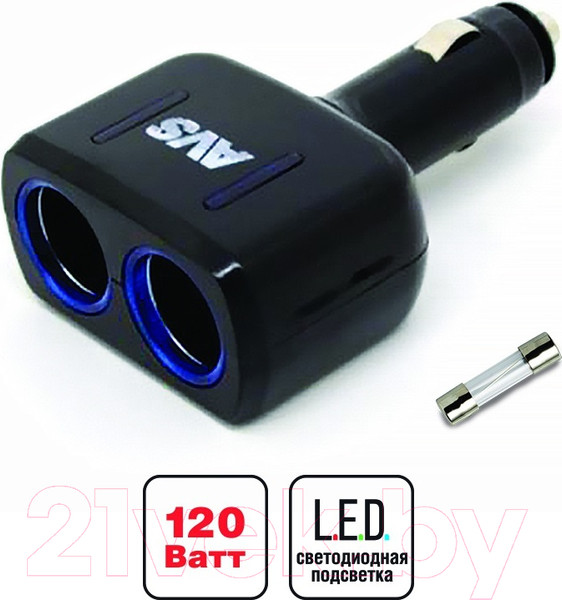 Изображение товара Разветвитель в прикуриватель AVS CS205 / 43745