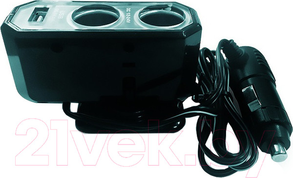 Изображение товара Разветвитель в прикуриватель AVS CS212U / 43255