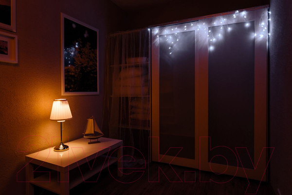 Изображение товара Светодиодная бахрома Neon-Night Айсикл 255-137-6 (4.8x0.6м, белый)
