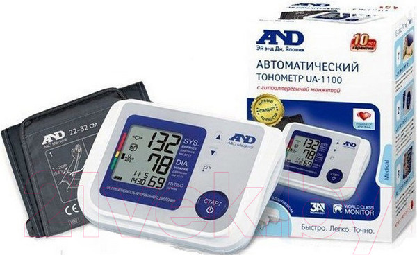 Изображение товара Тонометр A&D UA-1100 (с адаптером)