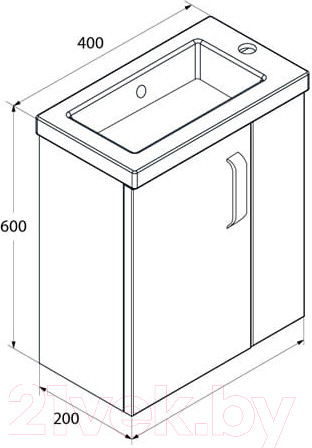 Изображение товара Тумба под умывальник IDDIS Torr TOR40WRi95