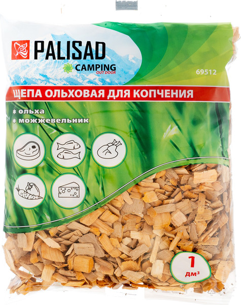 Изображение товара Щепа для копчения Palisad Ольховая с можжевельником / 69512