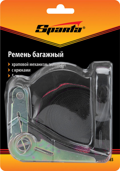 Изображение товара Ремень крепежный Sparta Багажный с крюками 543385