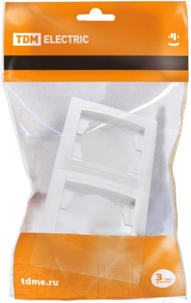 Изображение товара Рамка для выключателей и розеток TDM Лама SQ1815-0030 (белый)