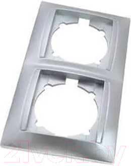 Изображение товара Рамка для выключателей и розеток TDM Лама SQ1815-0230 (серебристый металлик)