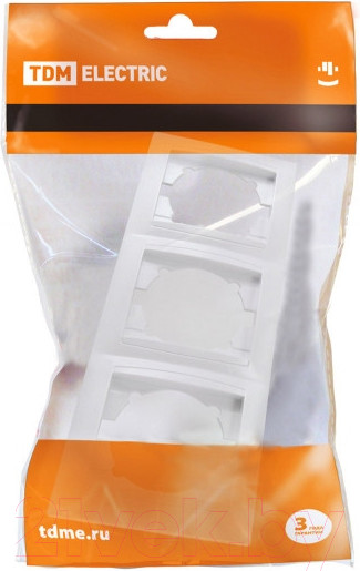 Изображение товара Рамка для выключателей и розеток TDM Лама SQ1815-0034 (белый)