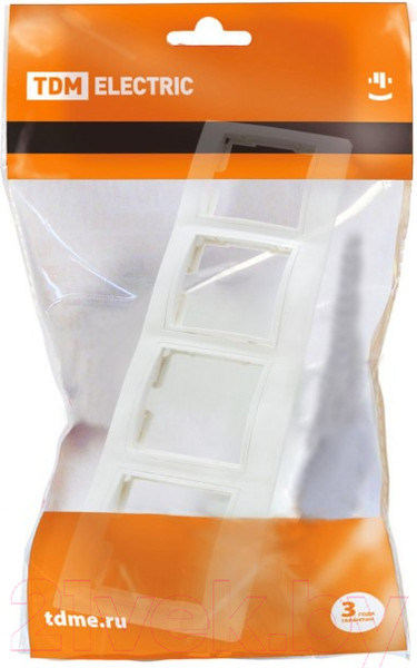 Изображение товара Рамка для выключателей и розеток TDM Таймыр SQ1814-0030 (белый)