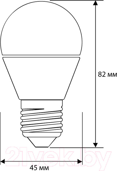 Изображение товара Лампа Camelion LED5-G45-845-E27 / 12030