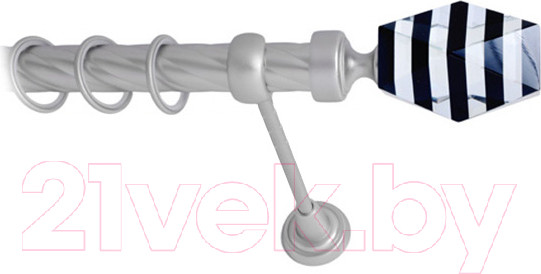 Изображение товара Карниз для штор Lm Decor Даймонд 135 1р витой 25мм (сатин, 2.4м)