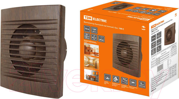 Изображение товара Вентилятор накладной TDM 100 С ЭКО-бук (SQ1807-0102)