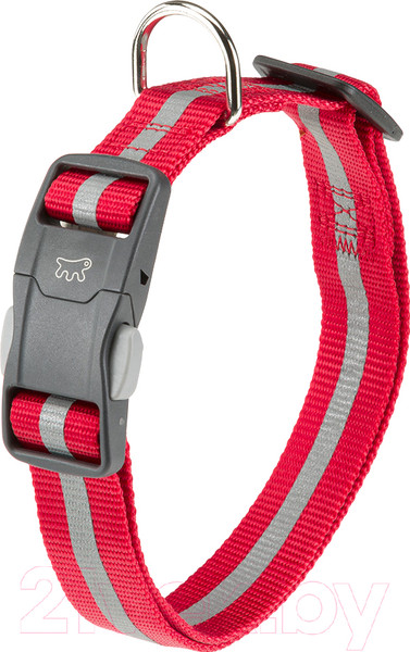 Изображение товара Ошейник Ferplast Club Reflex C25/70 со светоотражающей полоской / 75250422 (красный)
