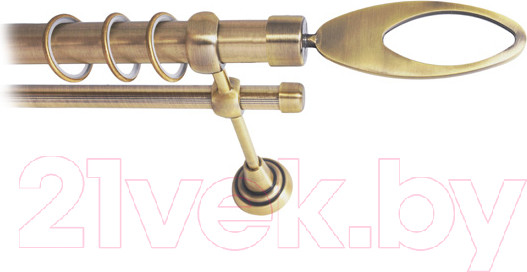 Изображение товара Карниз для штор Lm Decor Эллипс 178 1р гладкий 25мм (антик, 1.8м)