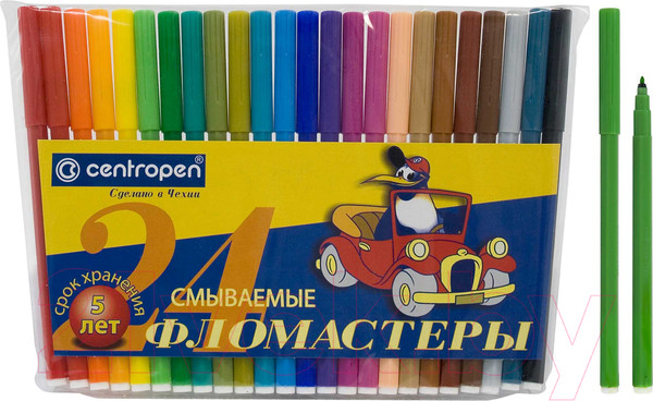 Изображение товара Фломастеры Centropen Пингвины / 7790 2486 (24шт)