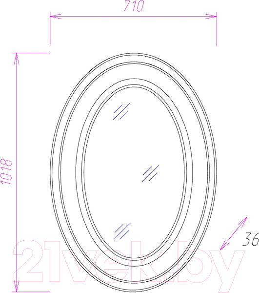 Изображение товара Зеркало Onika Адель 70.01 (207030)