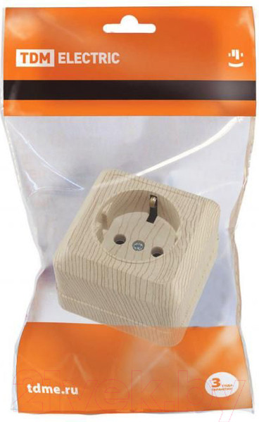 Изображение товара Розетка TDM Ладога SQ1801-0050 (сосна)