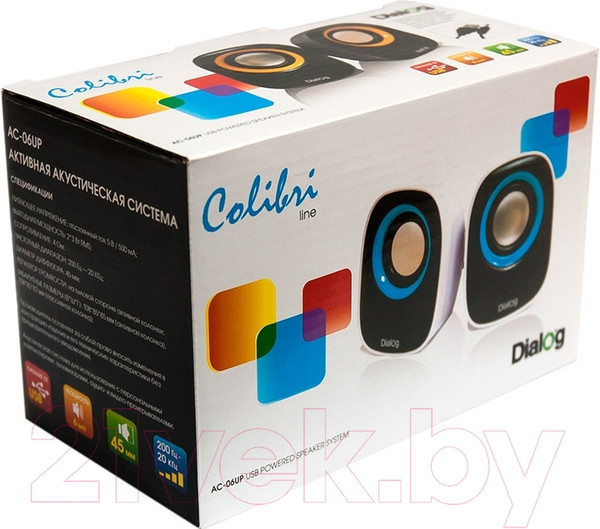 Изображение товара Мультимедиа акустика Dialog AC-06UP (черный/белый)