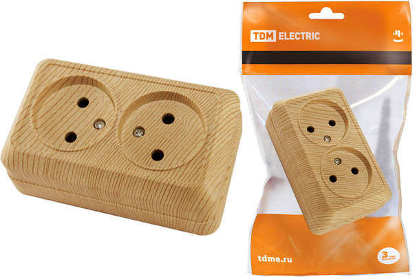 Изображение товара Розетка TDM Ладога / SQ1801-0412 (сосна)