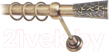 Изображение товара Карниз для штор Lm Decor Византия 066 1р гладкий 25мм (антик, 1.6м)