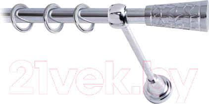 Изображение товара Карниз для штор Lm Decor Византия 066 1р гладкий 25мм (хром, 1.8м)