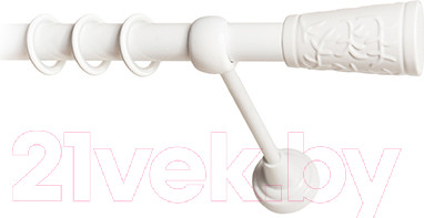 Изображение товара Карниз для штор Lm Decor Византия 066 1р гладкий 25мм (белый глянец, 3.2м)