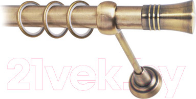 Изображение товара Карниз для штор Lm Decor Гиро 071 1р гладкий 25мм (антик, 2м)