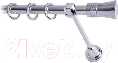 Изображение товара Карниз для штор Lm Decor Гиро 071 1р гладкий 25мм (хром, 1.6м)