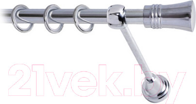 Изображение товара Карниз для штор Lm Decor Гиро 071 1р гладкий 25мм (хром, 3м)