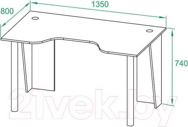 Изображение товара Компьютерный стол Сокол-Мебель КСТ-18 (венге)