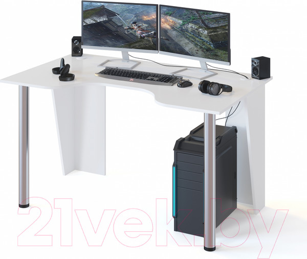 Изображение товара Компьютерный стол Сокол-Мебель КСТ-18 (белый)